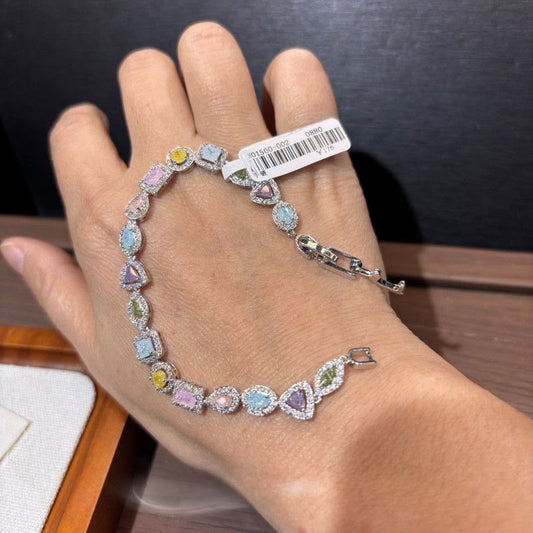 Rainbow Gemstone Tennis Bracelet