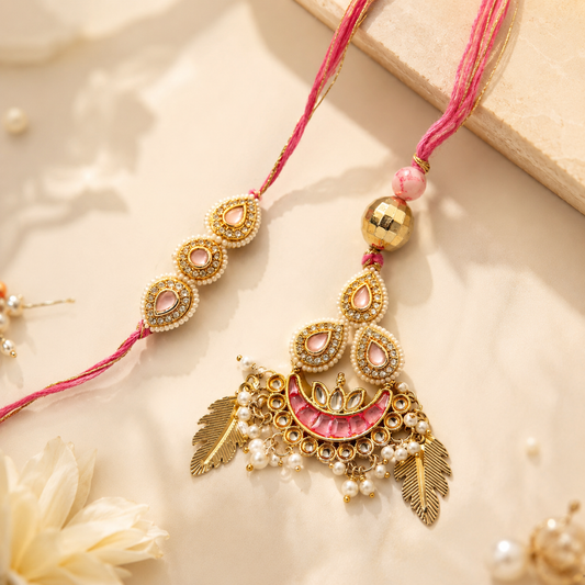 Chaand Phool Bhai Rakhi & Lumba Set