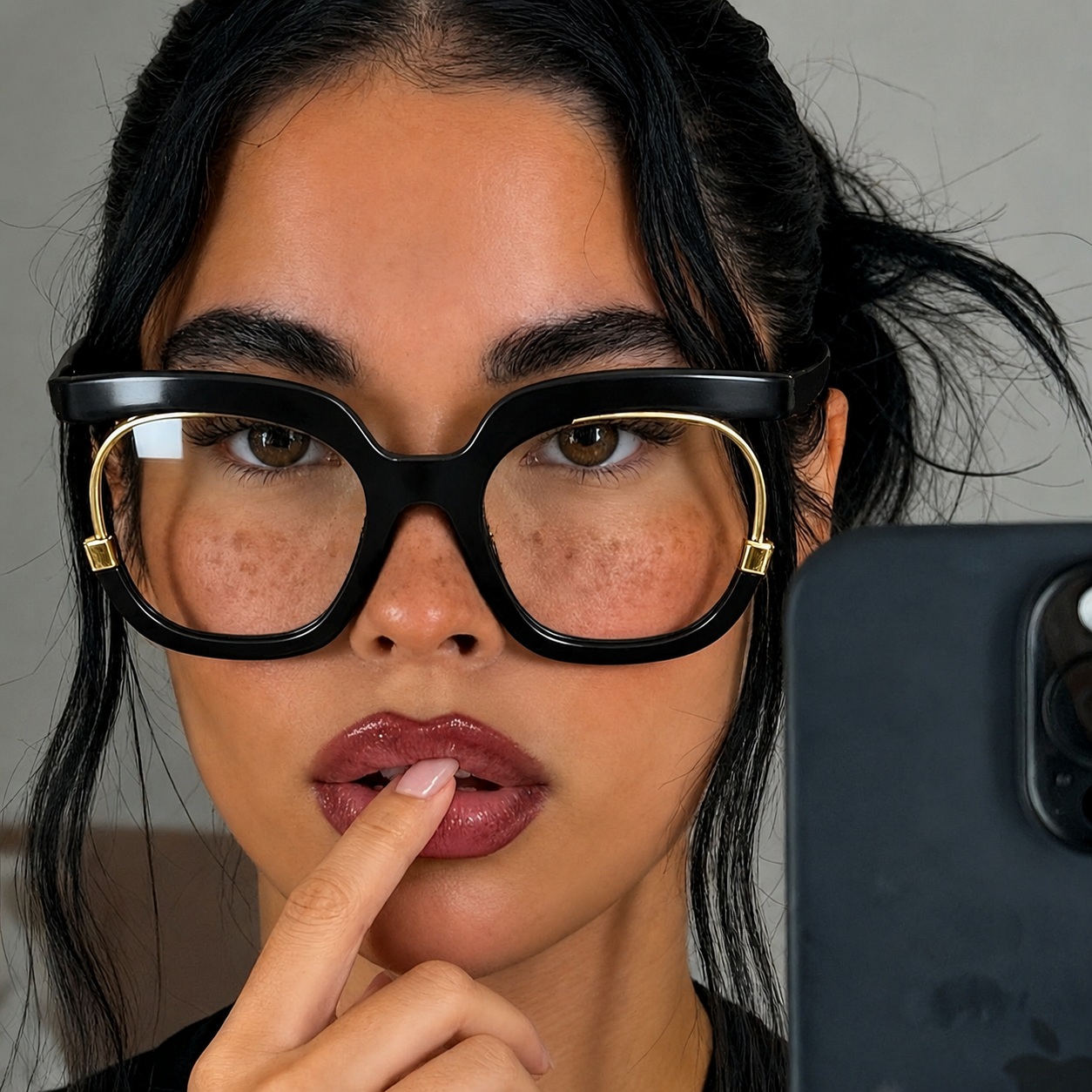 Round Gold Viral Retro Eyewear
