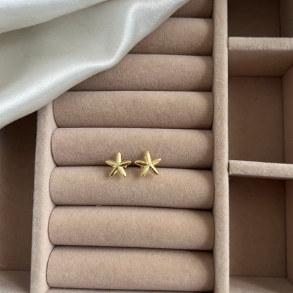 Golden Starfish Studs