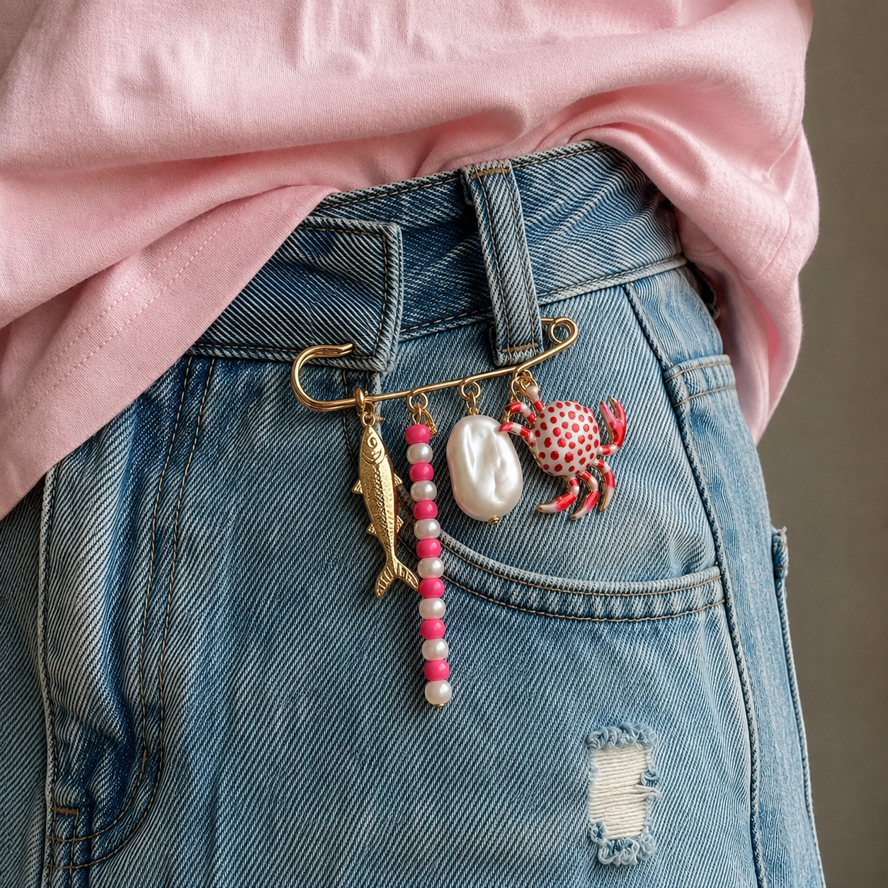 Cosmic Heart Charm Pin