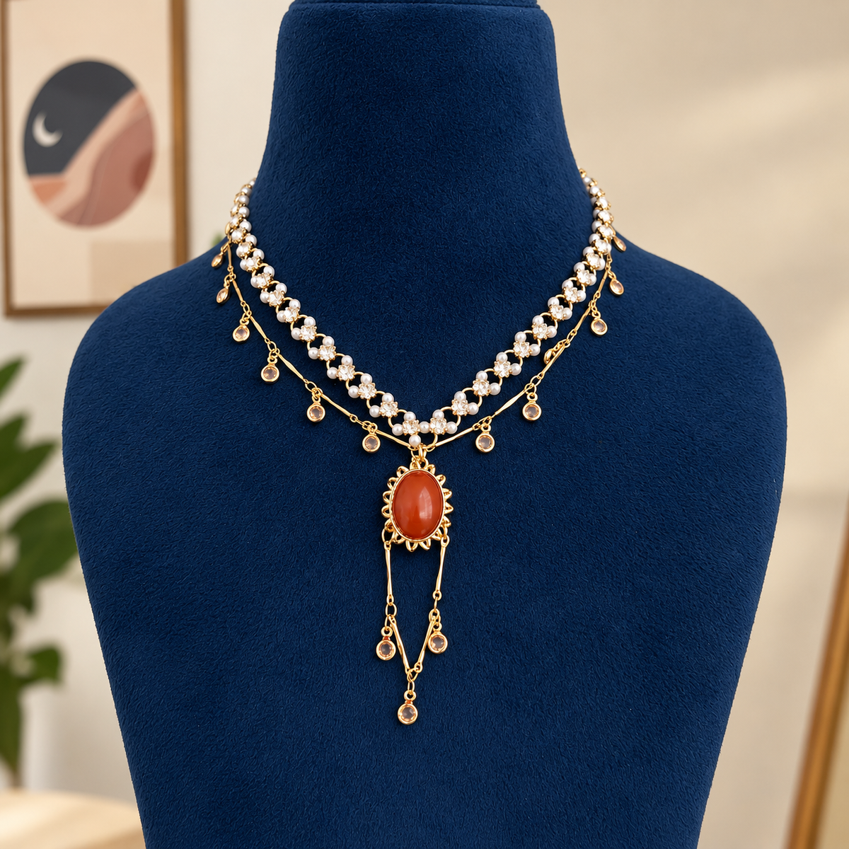 Rosé Reverie Statement Necklace