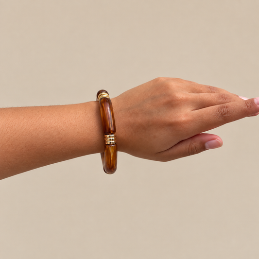 Brown Viral Retro Acrylic Bracelet (Single) PRE ORDER