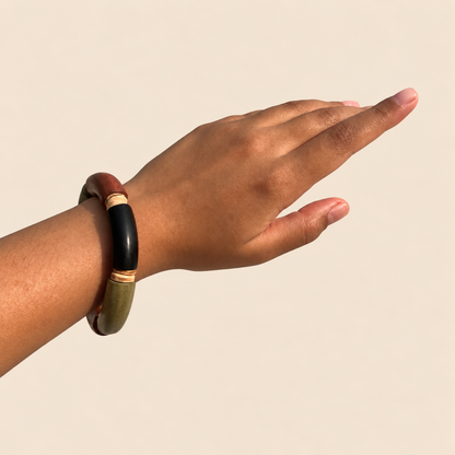 Earthly Wooden Bead Bracelet (Single)