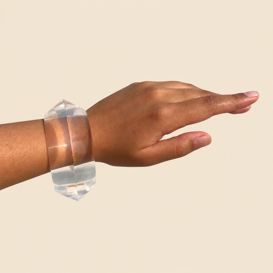 Thick Round Transparent Resin Bangle