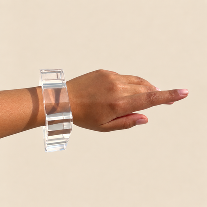 Thick Square Transparent Resin Bangle