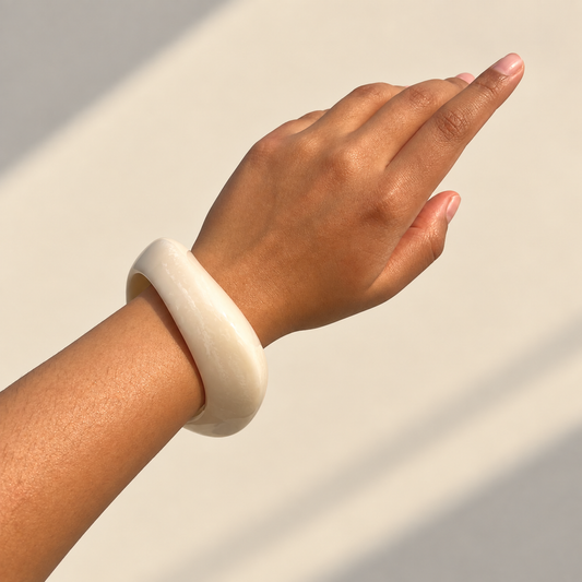 Cream Resin Bangle