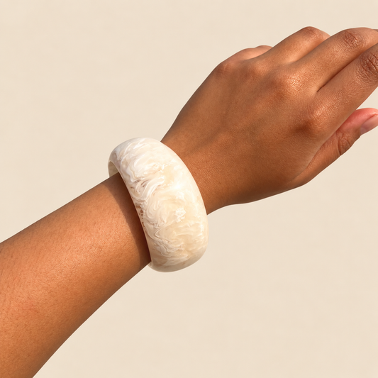 White Resin Bangle