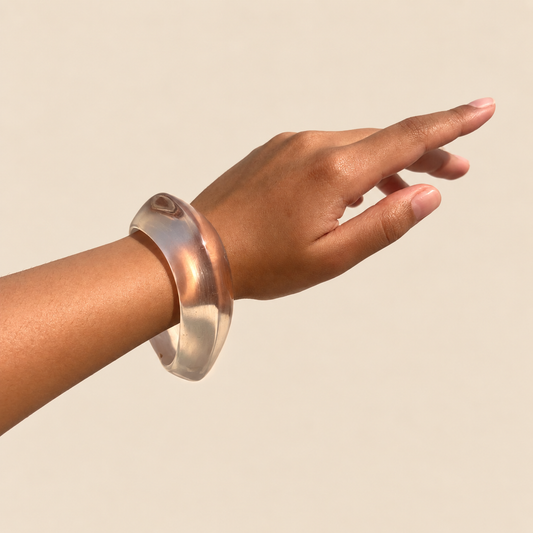 Transparent Round Thin Resin Bangle