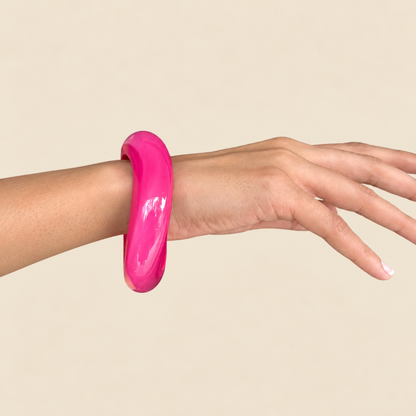 Pink Neon Pop Resin Bangle