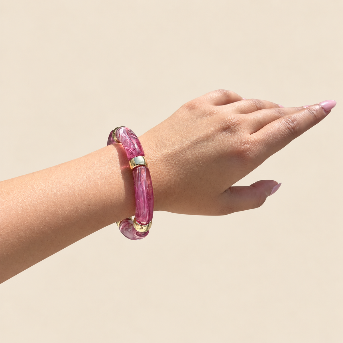Purple Viral Retro Acrylic Bracelet (Single)