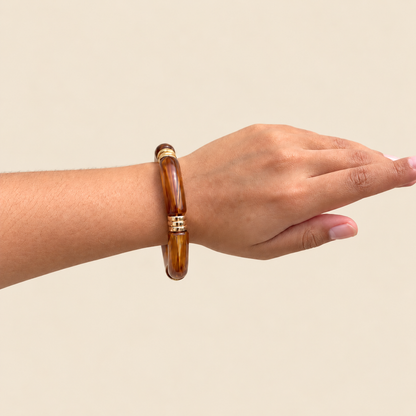 Brown Viral Retro Acrylic Bracelet (Single)