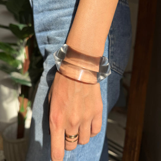 Thick Round Transparent Resin Bangle