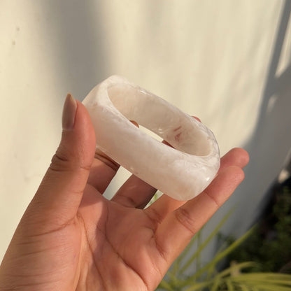 White Square Resin Bangle