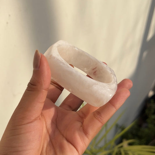 White Square Resin Bangle