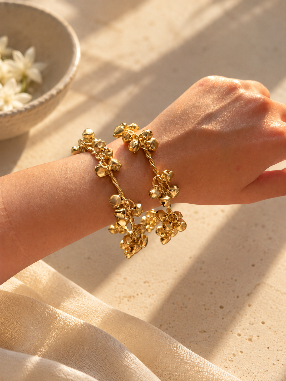 Ghungroo Gold Bangles (Set of 2)