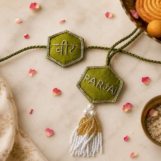 Veer Parjai Handmade Beaded Rakhi