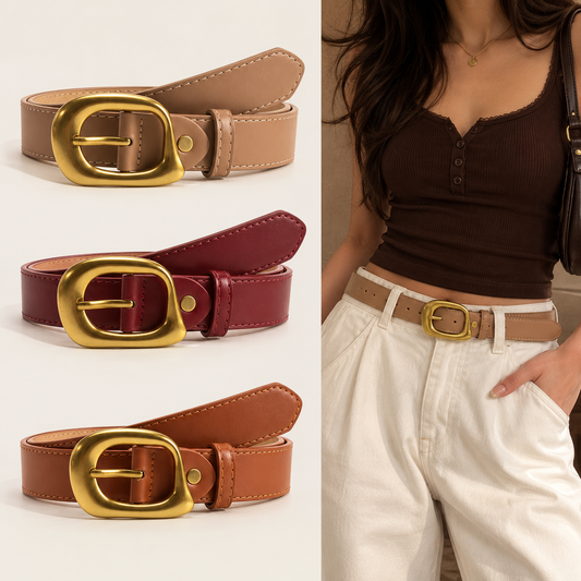 Vintage Oval Buckle Belt