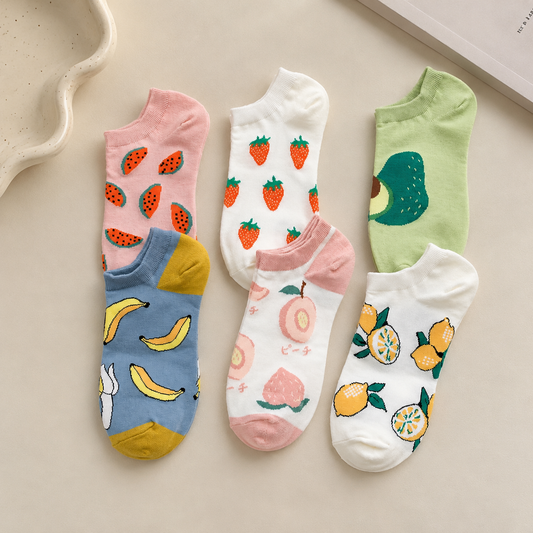 Fruit Pop Ankle Socks Set of 6