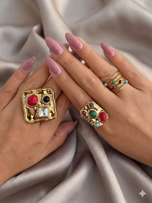 Vintage Gem Statement Rings