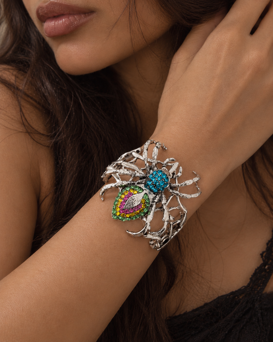 Crystal Spider Cuff