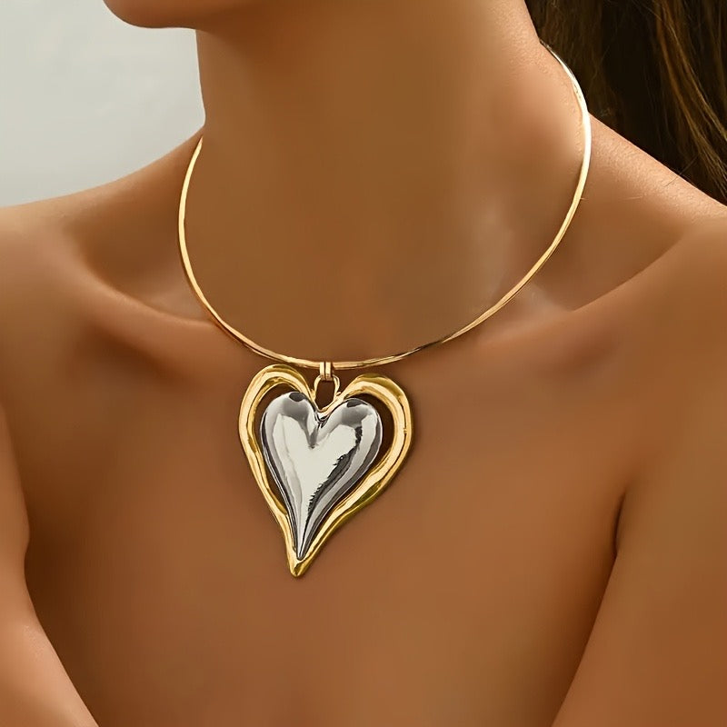 Hazel Dual Heart Charm Necklace