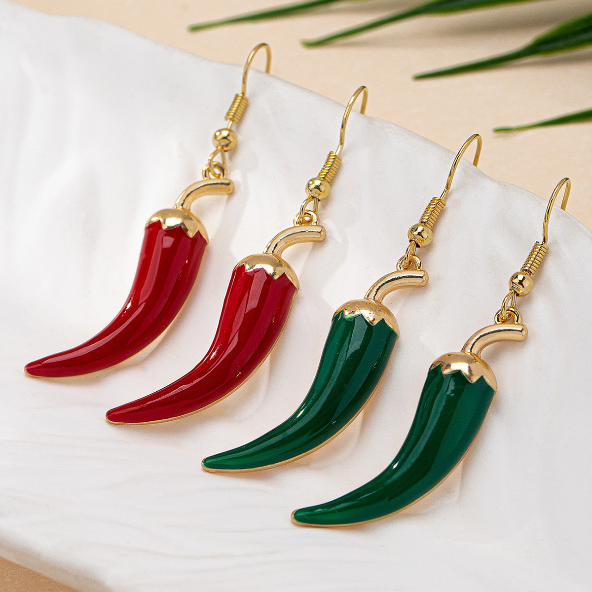 Mirchi Metal Earrings