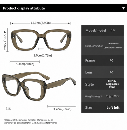 Monarch Oversized Square Glasses