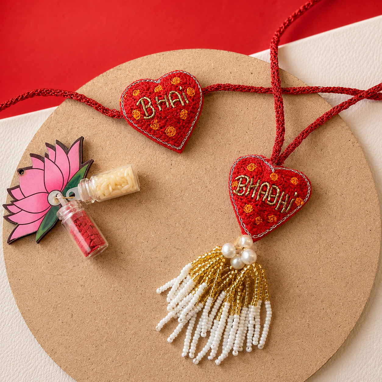 Dil Bhai Bhabhi Handmade Rakhi Combo