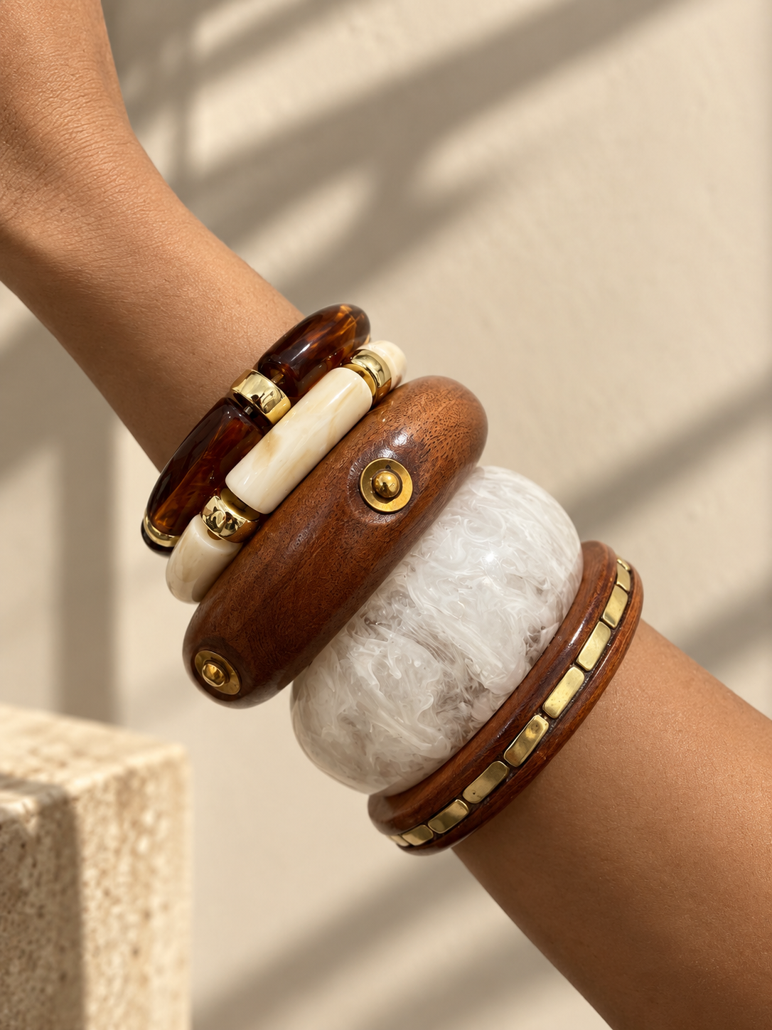 Krystle Resin & Wooden Stack