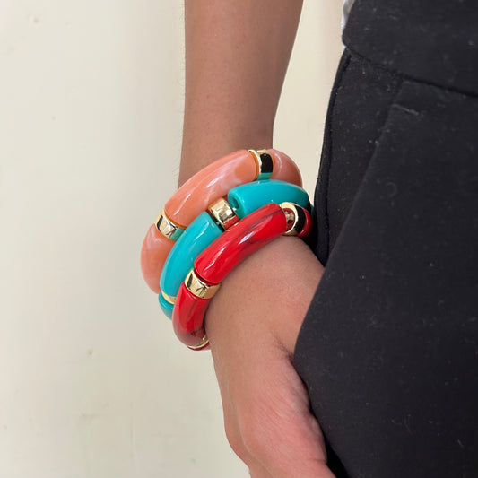 Retro Multi Acrylic Bracelet