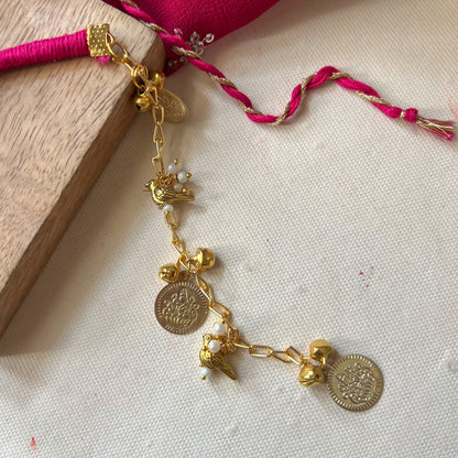 Ganesha Bhai-Bhabhi Rakhi & Lumba Set