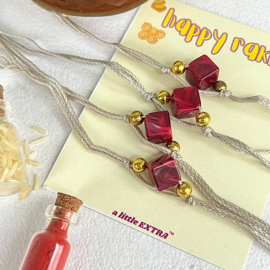 Crimson Stone Rakhi- Single