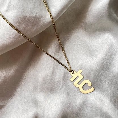 Brass Hindi Alphabet Necklace