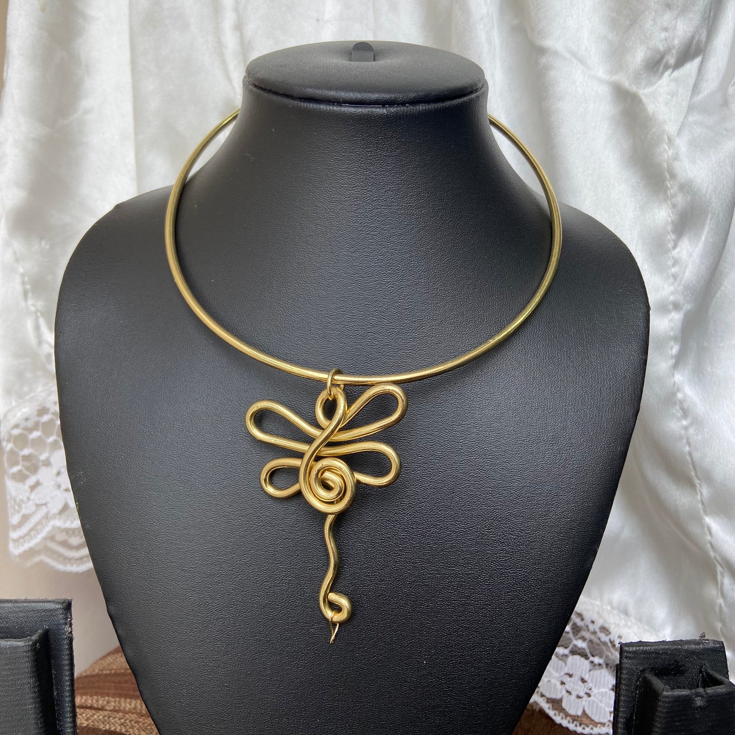 Dragonfly Handmade Brass Choker