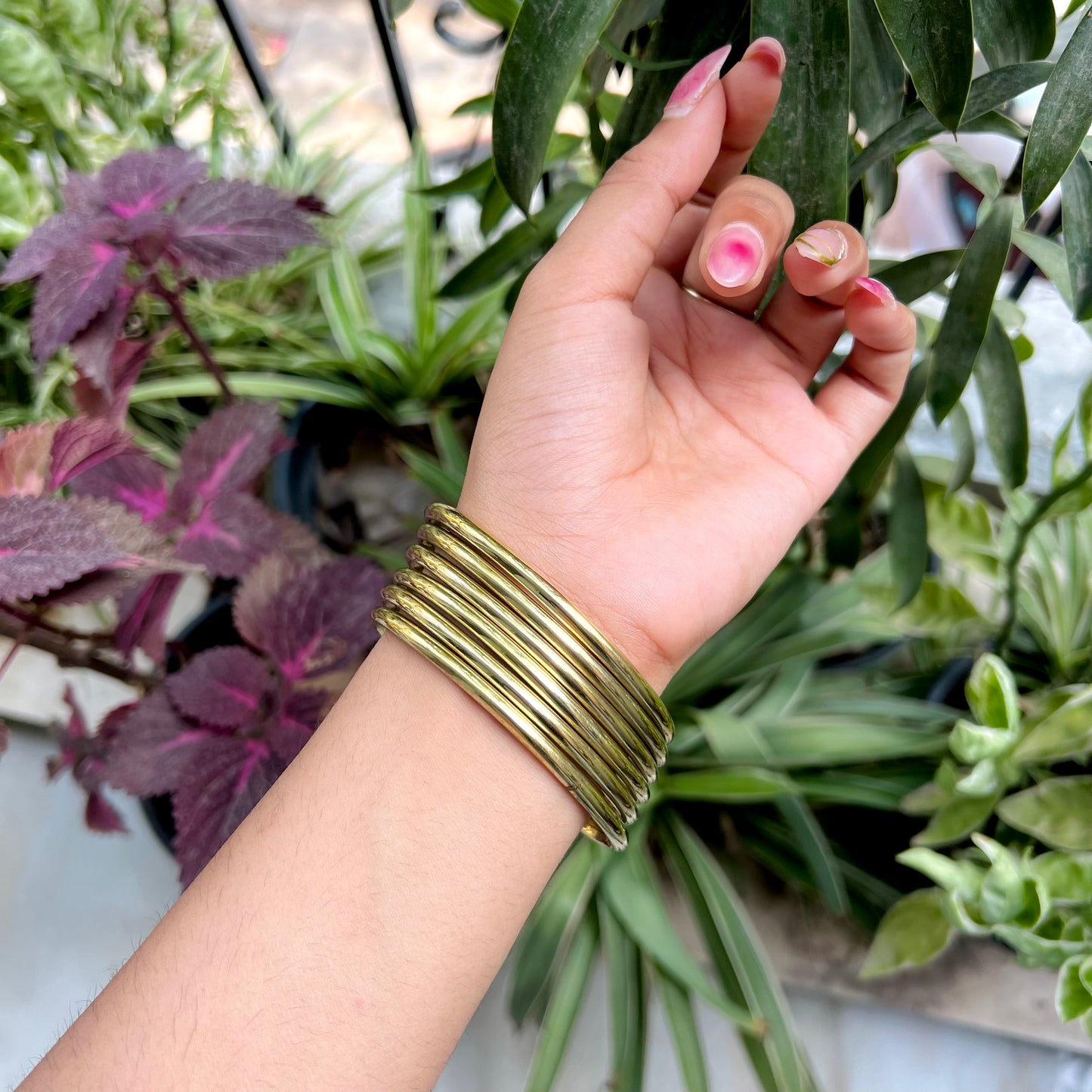 Pihu Gold Metal Bangles Combo of 6