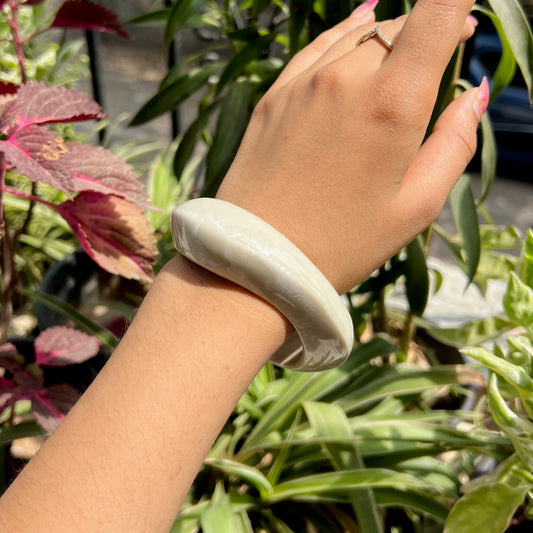 Cream Resin Bangle