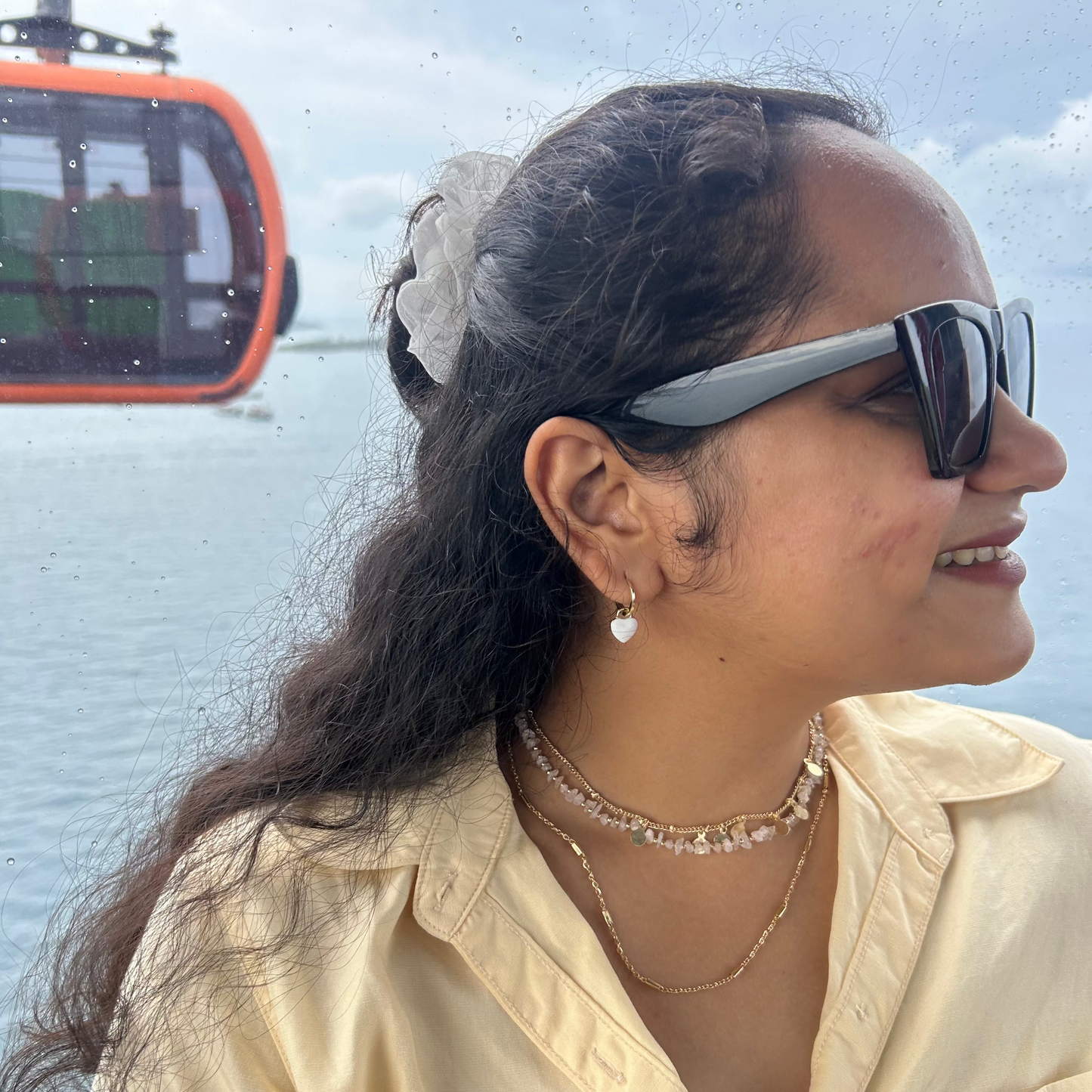 Mini Heart Drop Hoops