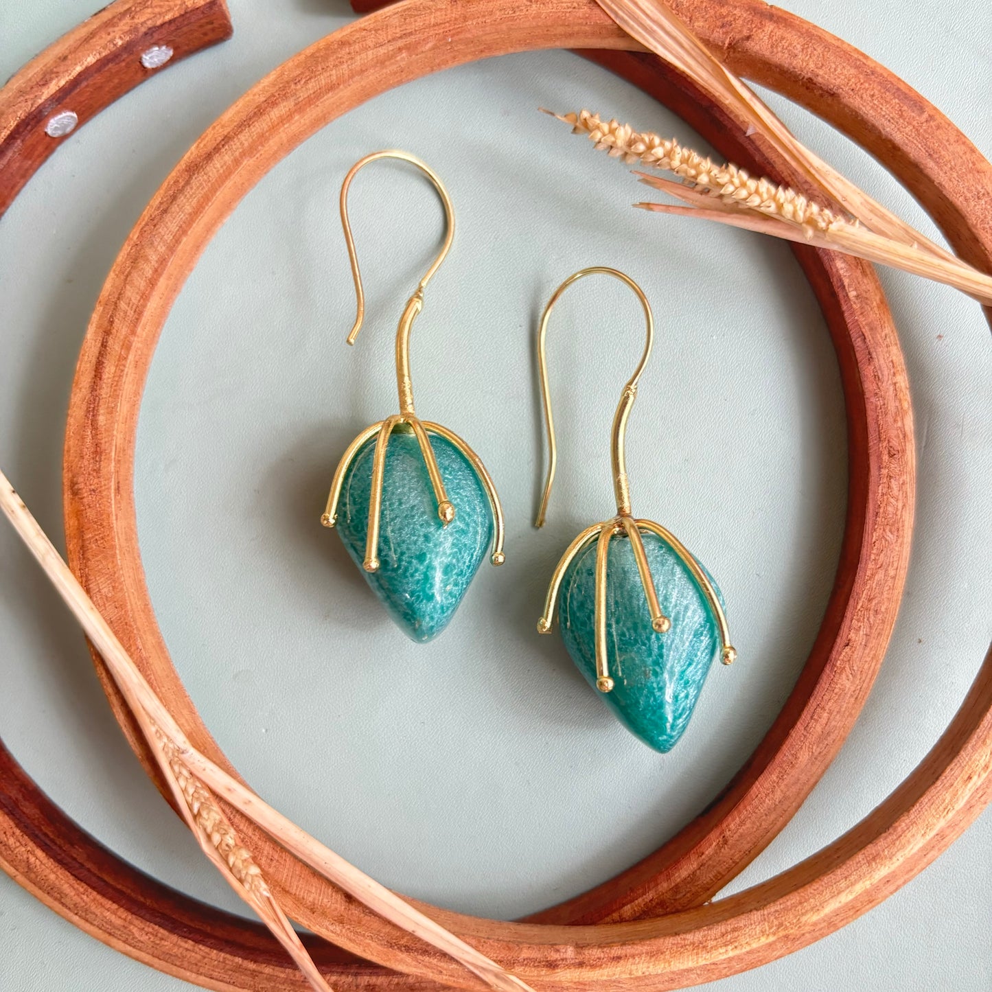 Ocean’s Gift Stone Drop Earrings