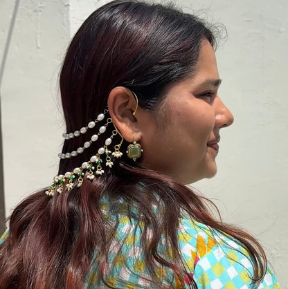 Noor Pearl Hair Chain – No Piercing Required