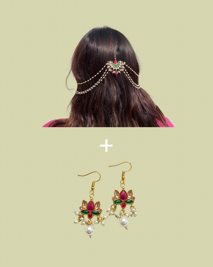 Chaand Pearl Kaan Chain