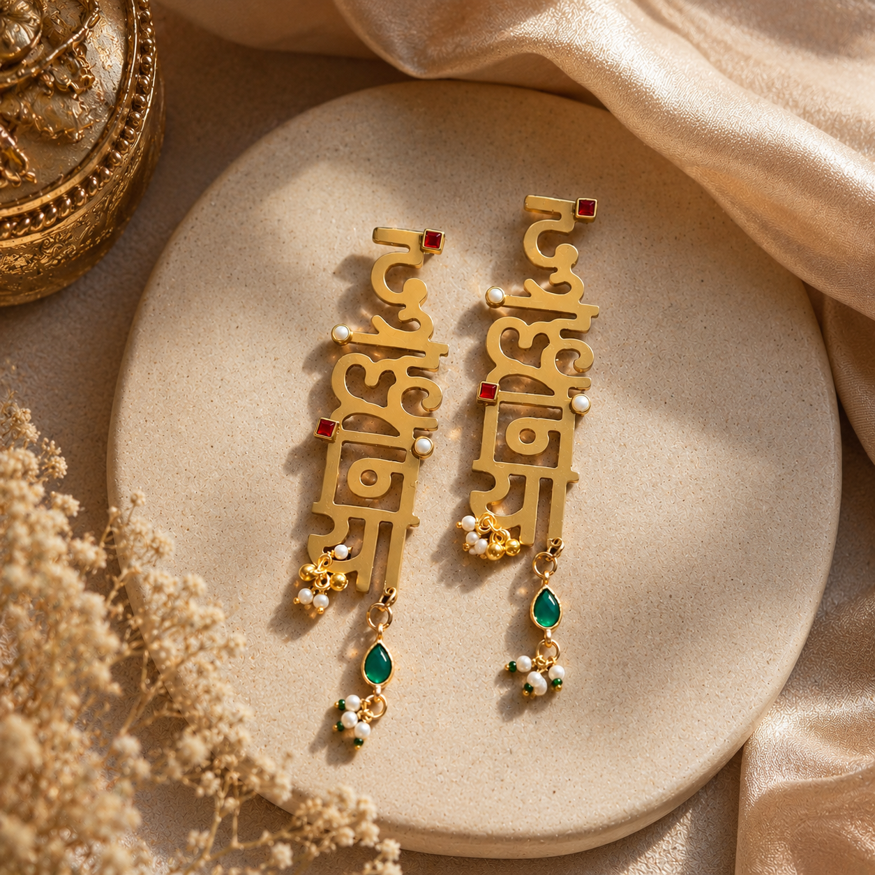 Dulhaniya Brass Earrings