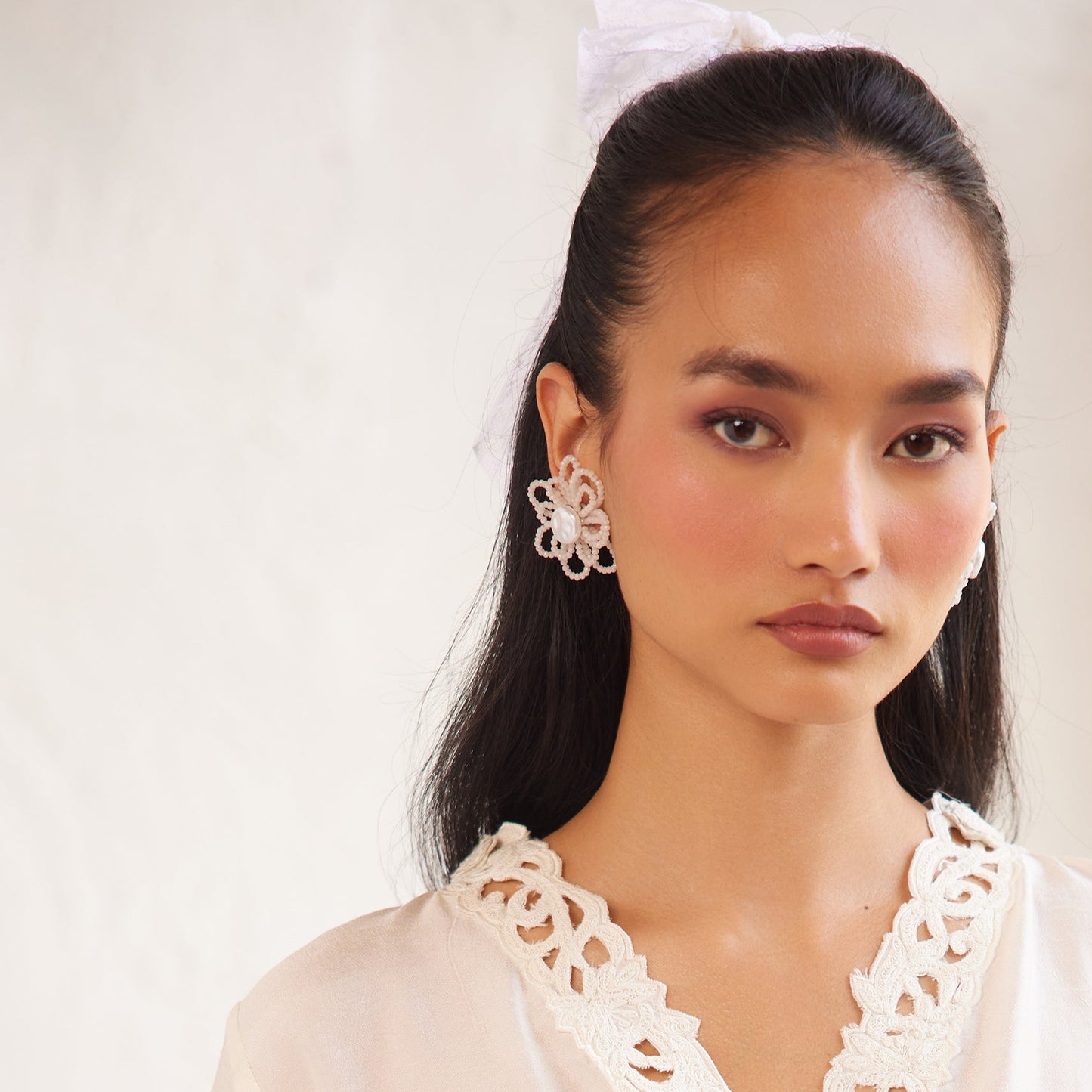 Shabana Beaded Flower Studs