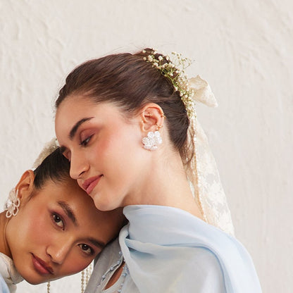 Waheeda White Studs