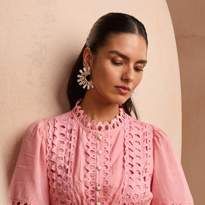 Celeste Pearl & Rhinestone Metal Studs