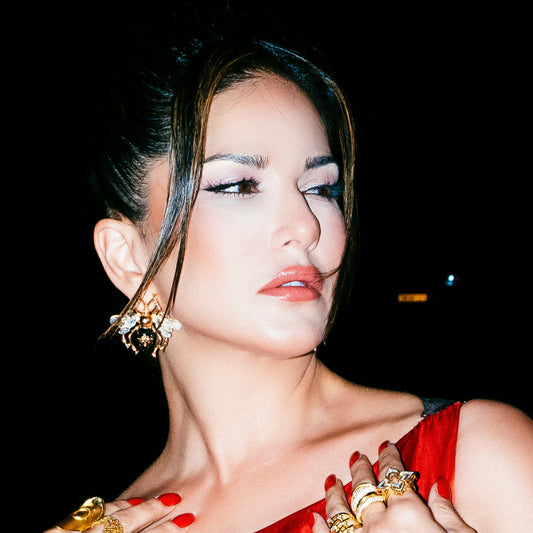 Queen Bee Metal Earrings