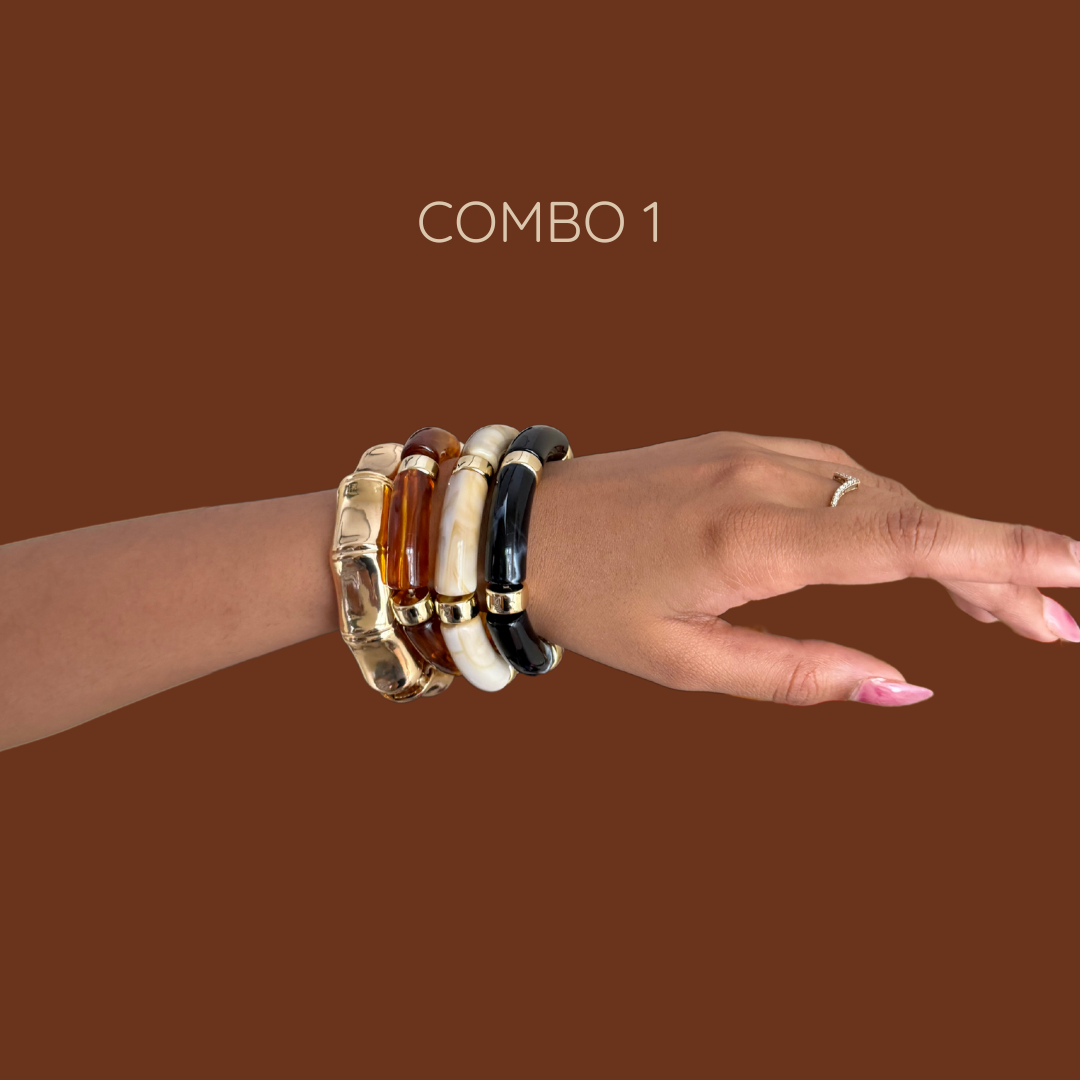 Viral Gold & Resin Bracelet Combos- PRE ORDER