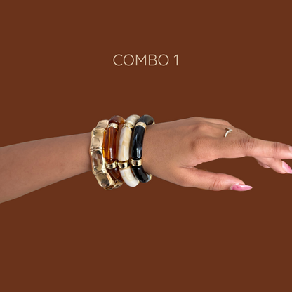 Viral Gold & Resin Bracelet Combos- PRE ORDER