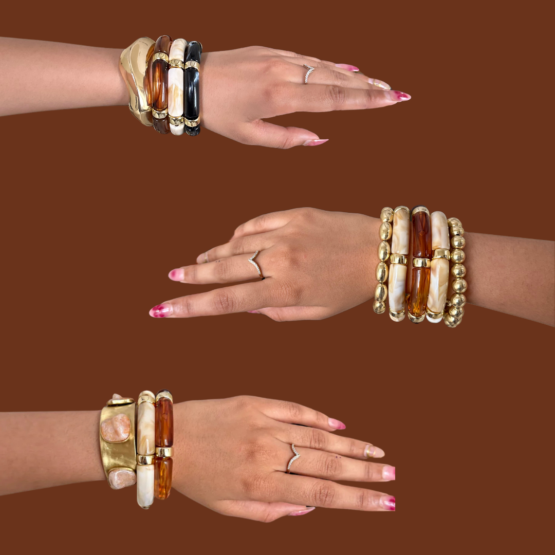 Viral Gold & Resin Bracelet Combo