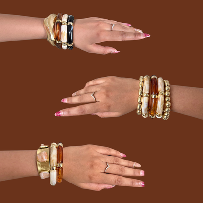 Viral Gold & Resin Bracelet Combo